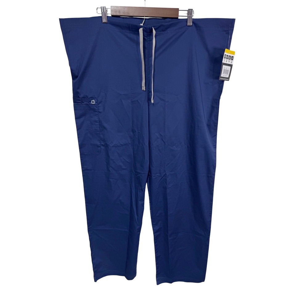 WonderWink XL Navy Scrub Pants Drawstring Stretch Medical Uniform Workwear New